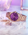 Purple Dial Statement Watch