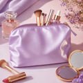 Satin Travel Makeup Pouch