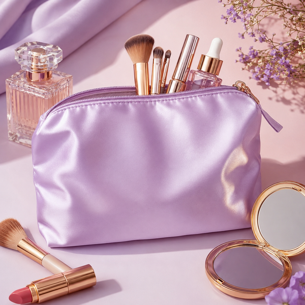 Satin Travel Makeup Pouch